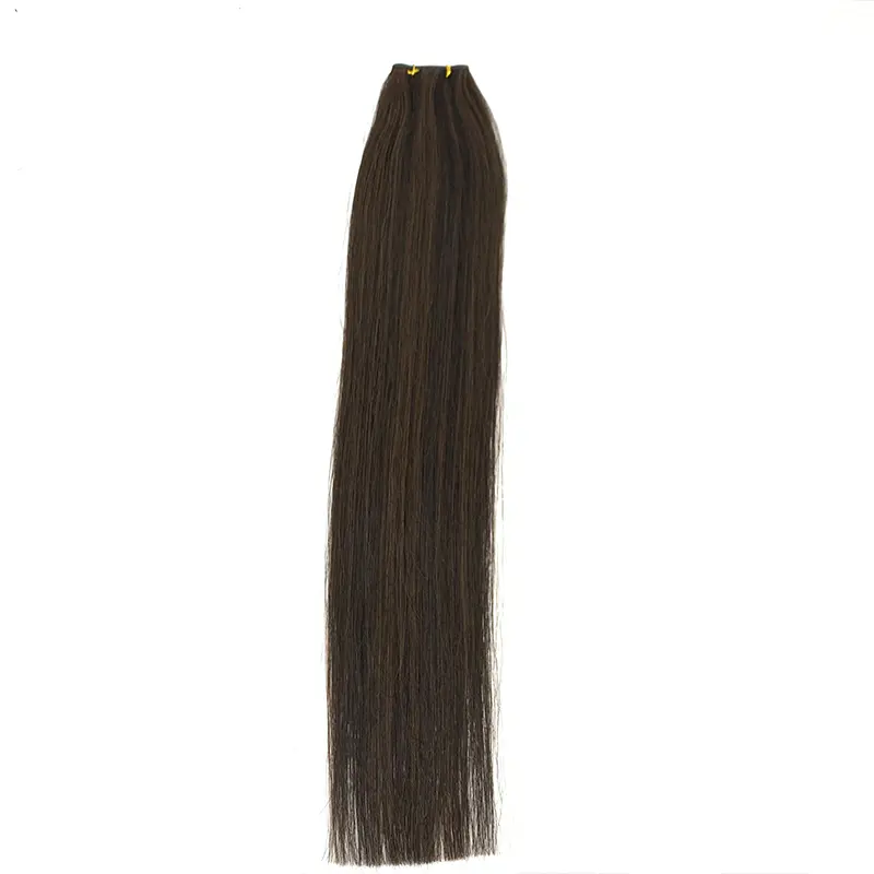 Hot sale premium human hair machine weft hair extensions for thinning hair women